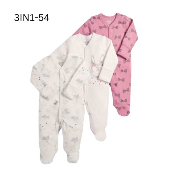 New Sleepsuit Baby Girl 3in1 MMPS Premium Import Untuk Anak Perempuan - Gambar 7