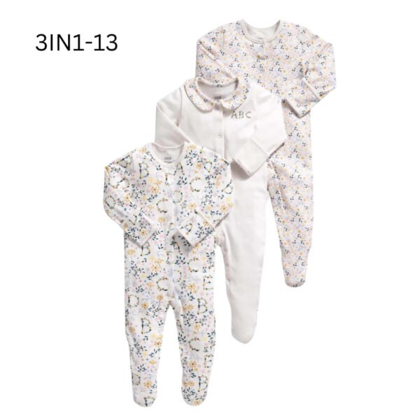 New Sleepsuit Baby Girl 3in1 MMPS Premium Import Untuk Anak Perempuan - Gambar 5