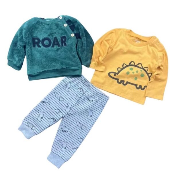 Set Bayi Laki Laki dan Perempuan 3in1 Berbahan Katun Fleece Kualitas Premium Import Nyaman Digunakan Untuk Anak Laki Laki dan Perempuan Usia Newborn Atau Baru Lahir Sampai 24 Bulan - Gambar 7