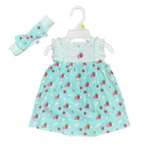 Bodysuit Dress Set 2IN1 dapat Bendo Untuk Anak Perempuan Bahan Katun Premium Import Usia Newborn Sampai 12 Bulan