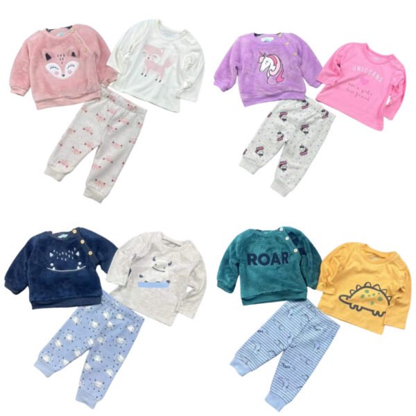 Set Bayi Laki Laki dan Perempuan 3in1 Berbahan Katun Fleece Kualitas Premium Import Nyaman Digunakan Untuk Anak Laki Laki dan Perempuan Usia Newborn Atau Baru Lahir Sampai 24 Bulan - Gambar 2