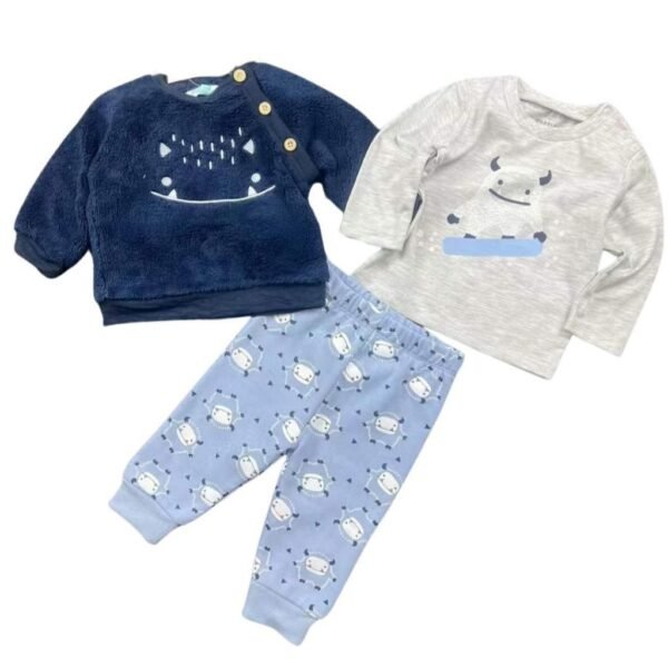 Set Bayi Laki Laki dan Perempuan 3in1 Berbahan Katun Fleece Kualitas Premium Import Nyaman Digunakan Untuk Anak Laki Laki dan Perempuan Usia Newborn Atau Baru Lahir Sampai 24 Bulan - Gambar 18