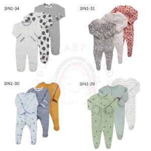 New Sleepsuit Baby Boy 3in1 MMPS Premium Import Untuk Anak Laki Laki Dan Anak Perempuan 0-1 Tahun