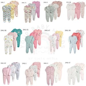 New Sleepsuit Baby Girl 3in1 MMPS Premium Import Untuk Anak Perempuan