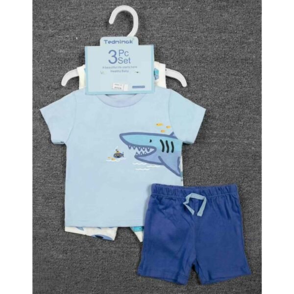 TM Setelan 3IN1 Baby Boy & Baby Girl Lengan Pendek Motif Karakter Bahan Katun Premium Import Untuk Anak Usia Newborn Sampai 18 Bulan - Gambar 2
