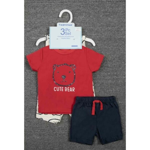 TM Setelan 3IN1 Baby Boy & Baby Girl Lengan Pendek Motif Karakter Bahan Katun Premium Import Untuk Anak Usia Newborn Sampai 18 Bulan - Gambar 5