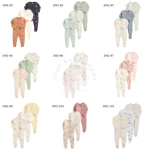New Sleepsuit Baby Girl 3in1 Kaki Tertutup Premium Import Untuk Anak Perempuan 0-1 Tahun 2