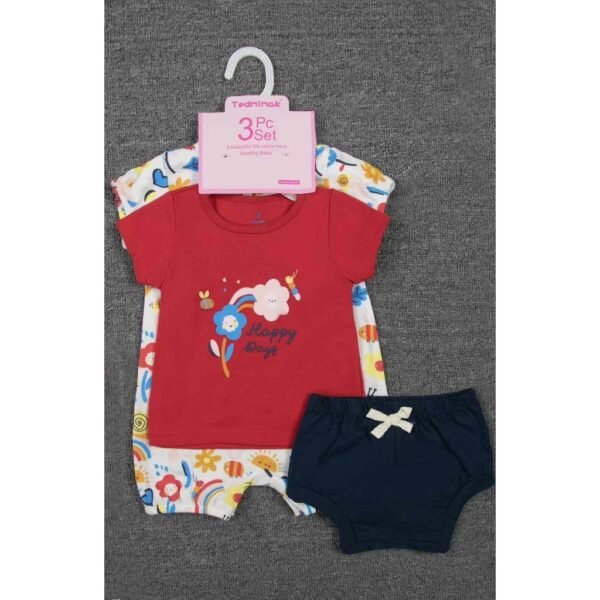 TM Setelan 3IN1 Baby Boy & Baby Girl Lengan Pendek Motif Karakter Bahan Katun Premium Import Untuk Anak Usia Newborn Sampai 18 Bulan - Gambar 11