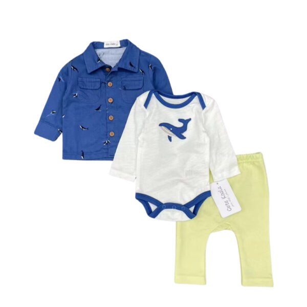CKBaby Boy Setelan Bodysuit Kemeja 3in1 Bahan Premium Import untuk Anak Laki Laki usia 3 Sampai 24 Bulan 1 - Gambar 8