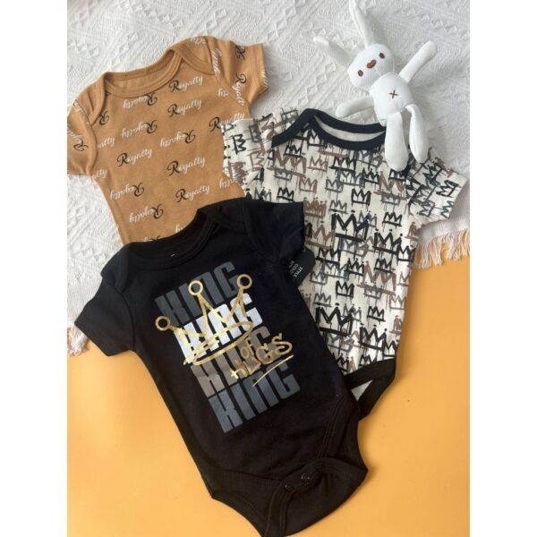 Bodysuit Lengan Pendek Isi 3 Baby Boy dan Girl Bahan Katun Untuk Anak Laki Laki dan Perempuan Usia Newborn Sampai 9 Bulan - Gambar 15