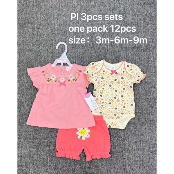 Setelan Bodysuit Bayi Perempuan 3in1 Celana  POP Kualitas Premium Import Untuk Bayi Usia Newborn sampai 9 Bulan - Gambar 15