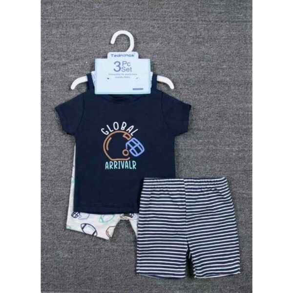 TM Setelan 3IN1 Baby Boy & Baby Girl Lengan Pendek Motif Karakter Bahan Katun Premium Import Untuk Anak Usia Newborn Sampai 18 Bulan - Gambar 4