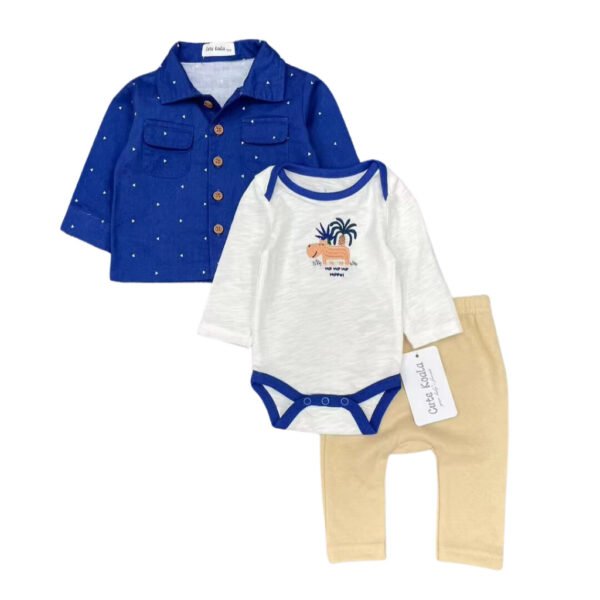 CKBaby Boy Setelan Bodysuit Kemeja 3in1 Bahan Premium Import untuk Anak Laki Laki usia 3 Sampai 24 Bulan 1 - Gambar 9