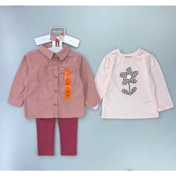 Setelan Kemeja Baby Girl Dapat Atasan Lengan Panjang Bahan Katun Premium Import Untuk Anak Perempuan Usia 12 Bulan Sampai 4 Tahun - Gambar 2