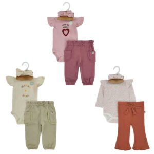 Setelan Baby Boy dan Baby Girl dan Celana Panjang Bahan Katun Premium Import Untuk Anak Perempuan Usia Newborn Sampai 9 Bulan