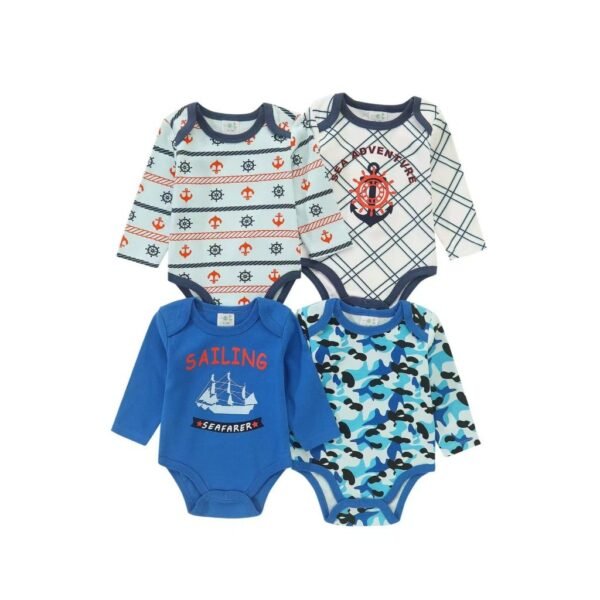 New Bodysuit Lengan Panjang Baby Girl dan Baby Boy 4in1 Premium Import Untuk Anak Usia Newborn Sampai 9 Bulan - Gambar 13