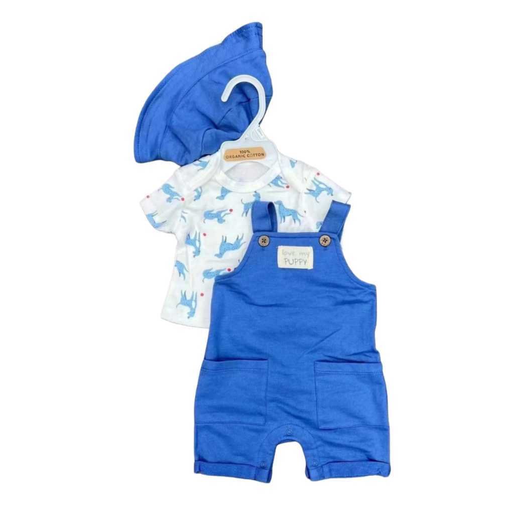 Set Overall 3IN1 Baby Boy Dapat Topi Bahan Katun Premium Import Untuk Anak Laki- Laki Usia Newborn Sampai 24 Bulan - Gambar 8