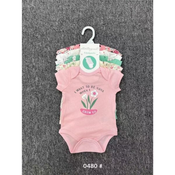 YOURBABYNEEDS Bodysuit Jumper Lengan Pendek Bayi Perempuan dan Bayi Cowok 5in1 Motif Karakter Lucu Berbahan Katun Adem Premium Import Nyaman Digunakan Untuk Bayi Usia Baru Lahir Newborn Sampai 9 Bulan Baru - Gambar 8