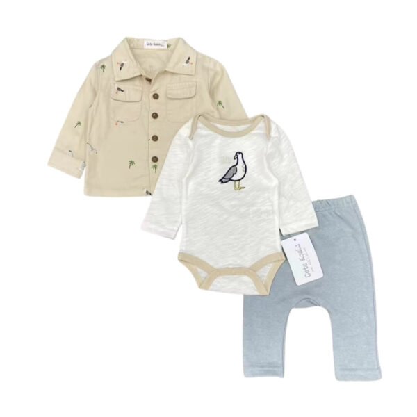 CKBaby Boy Setelan Bodysuit Kemeja 3in1 Bahan Premium Import untuk Anak Laki Laki usia 3 Sampai 24 Bulan 1 - Gambar 10