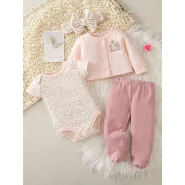 PF Baby Boy Dan Baby Girl Set 4in1 Bulu Motif Lucu Premium Import Untuk Anak Usia Newborn Sampai 9 Bulan - Gambar 11