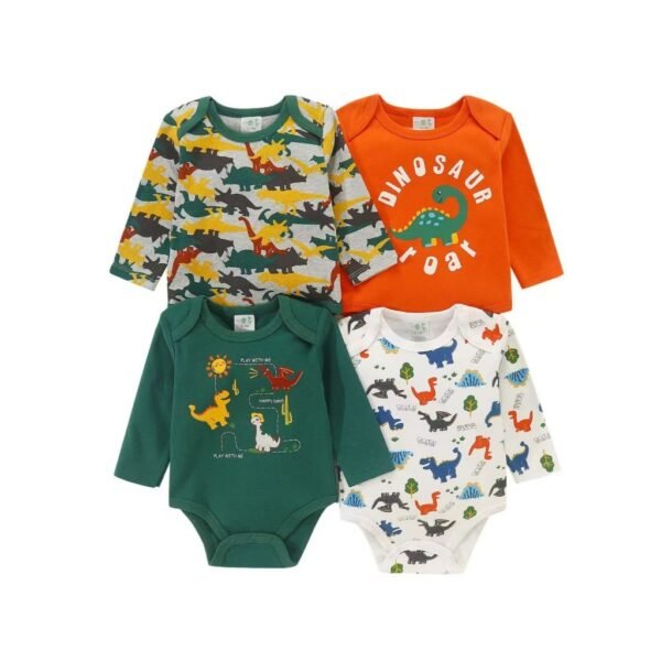 New Bodysuit Lengan Panjang Baby Girl dan Baby Boy 4in1 Premium Import Untuk Anak Usia Newborn Sampai 9 Bulan - Gambar 12