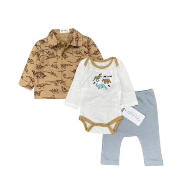 CKBaby Boy Setelan Bodysuit Kemeja 3in1 Bahan Premium Import untuk Anak Laki Laki usia 3 Sampai 24 Bulan 1 - Gambar 5