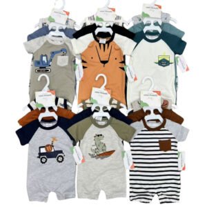 Baby Boy Set 3in1 Bodysuit Jumper Kutung Motif Karakter Premium Import Untuk Anak Laki Laki Usia 3-18 Bulan
