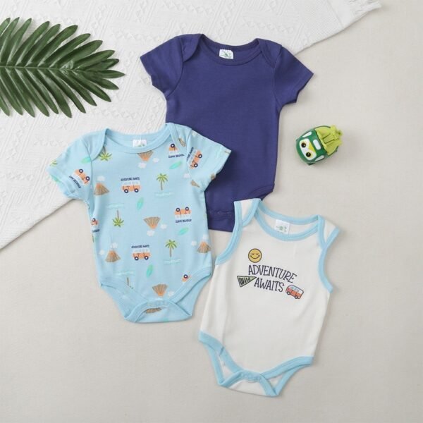 Bodysuit 3in1 Baby Girl dan Boy Bahan Katun Kualitas Premium Import Nyaman Digunakan Untuk Anak Usia Newborn Sampai 9 Bulan - Gambar 10