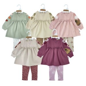 Setelan Baju Dan Celana Panjang 2in1 Premium Import Untuk Anak Perempuan Usia Newborn Sampai 18 Bulan