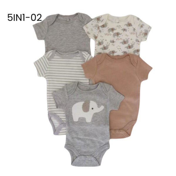 New PF Bodysuit 5in1 Bayi Perempuan Dan Laki Laki Bahan Premium Untuk Anak Usia Newborn Sampai 9 Bulan - Gambar 3