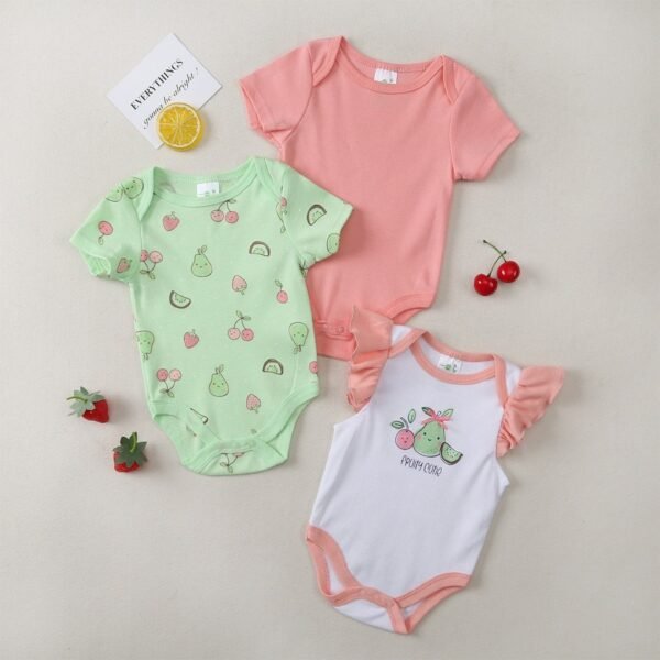 Bodysuit 3in1 Baby Girl dan Boy Bahan Katun Kualitas Premium Import Nyaman Digunakan Untuk Anak Usia Newborn Sampai 9 Bulan - Gambar 4