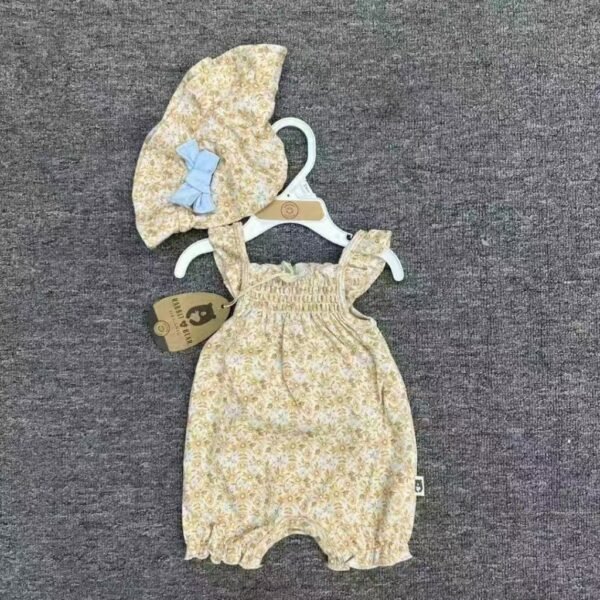 RB Bodysuit Kutung Dapat Topi 2in1 Premium Import Untuk Anak Usia 3 Bulan Sampai 9 Bulan - Gambar 6