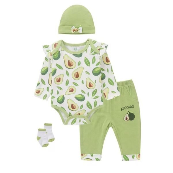 PF 4in1 Bodysuit dan Celana Dapat Topi Kaos Kaki Bahan Premium Import Digunakan Anak Newborn Sampai 12 Bulan - Gambar 7