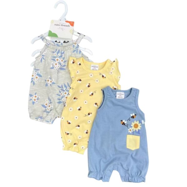 Baby Girl Set 3in1 Bodysuit Jumper Kutung Motif Karakter Premium Import Untuk Anak Perempuan Usia 3-18 Bulan - Gambar 8