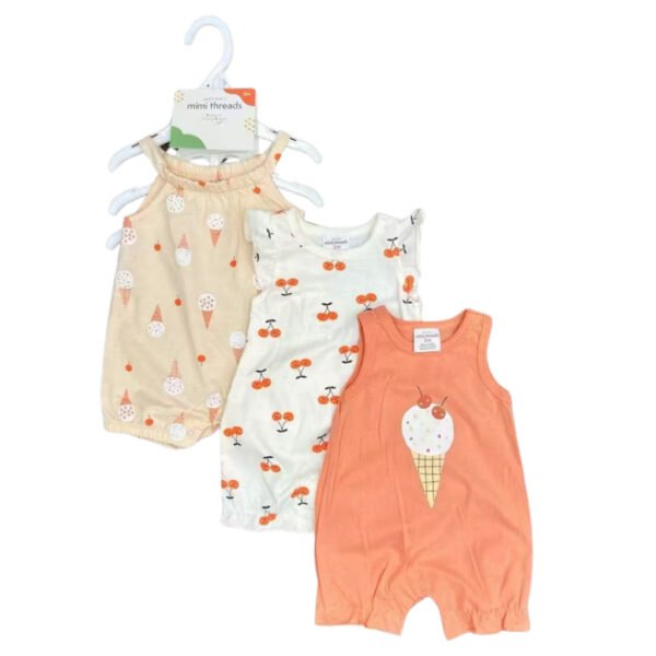 Baby Girl Set 3in1 Bodysuit Jumper Kutung Motif Karakter Premium Import Untuk Anak Perempuan Usia 3-18 Bulan - Gambar 6