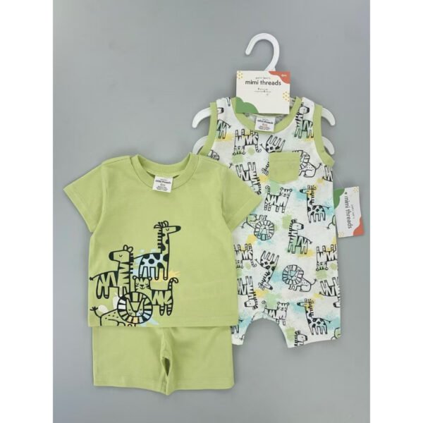 Set 3in1 Romper Motif Karakter Bahan Premium Import Untuk Anak Laki Laki Usia Newborn Sampai 18 Bulan - Gambar 6