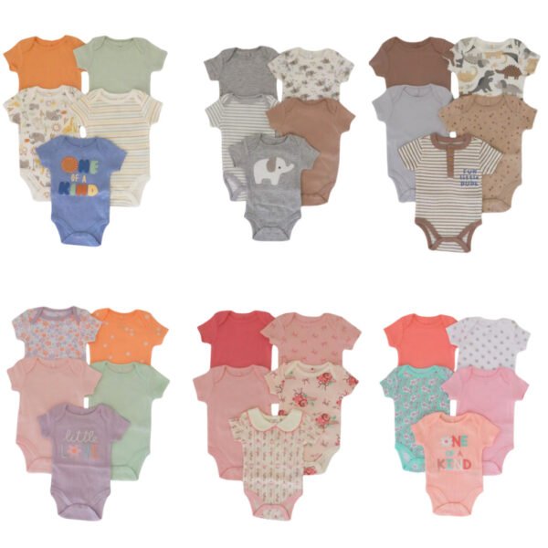 New PF Bodysuit 5in1 Bayi Perempuan Dan Laki Laki Bahan Premium Untuk Anak Usia Newborn Sampai 9 Bulan