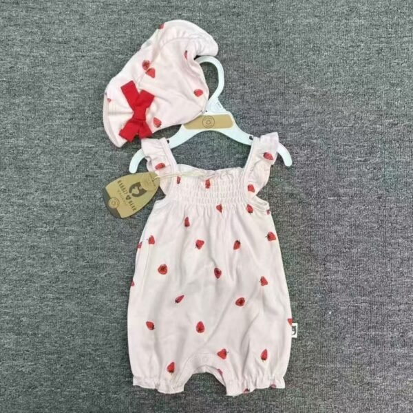 RB Bodysuit Kutung Dapat Topi 2in1 Premium Import Untuk Anak Usia 3 Bulan Sampai 9 Bulan - Gambar 7