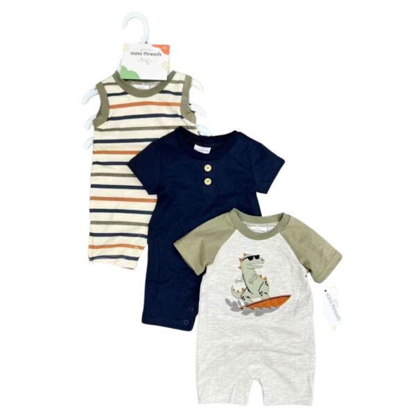 Baby Boy Set 3in1 Bodysuit Jumper Kutung Motif Karakter Premium Import Untuk Anak Laki Laki Usia 3-18 Bulan - Gambar 12