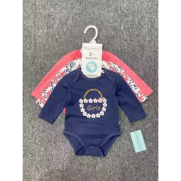 Bodysuit Jumper Lengan Panjang 3IN1 Bahan Katun Kualitas Premium Untuk Anak Usia Newborn Sampai 9 Bulan - Gambar 9