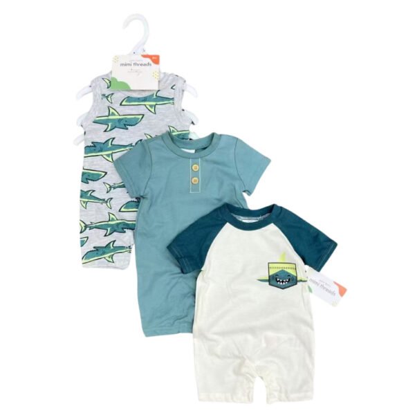 Baby Boy Set 3in1 Bodysuit Jumper Kutung Motif Karakter Premium Import Untuk Anak Laki Laki Usia 3-18 Bulan - Gambar 5