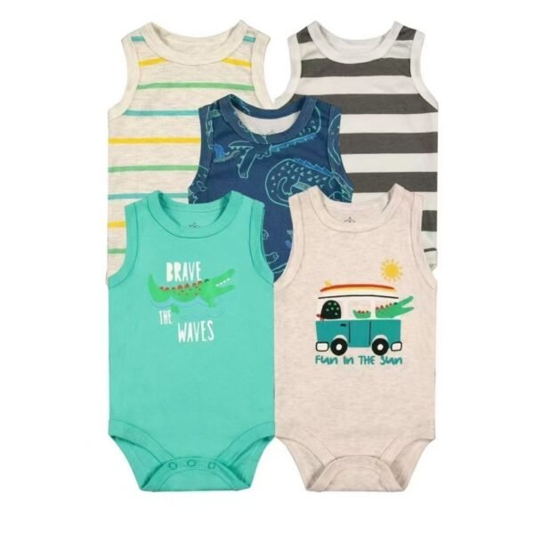 Set Bodysuit Kutung 5IN1 Baby Girl dan Boy Bahan Katun Untuk Anak Laki-Laki dan Perempuan Usia Newborn Sampai 12 Bulan - Gambar 14