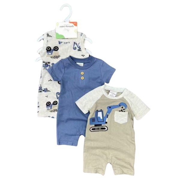 Baby Boy Set 3in1 Bodysuit Jumper Kutung Motif Karakter Premium Import Untuk Anak Laki Laki Usia 3-18 Bulan - Gambar 6