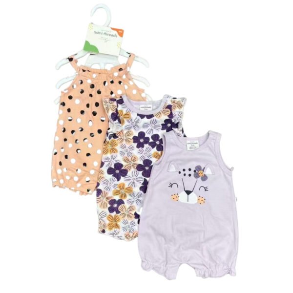 Baby Girl Set 3in1 Bodysuit Jumper Kutung Motif Karakter Premium Import Untuk Anak Perempuan Usia 3-18 Bulan - Gambar 2