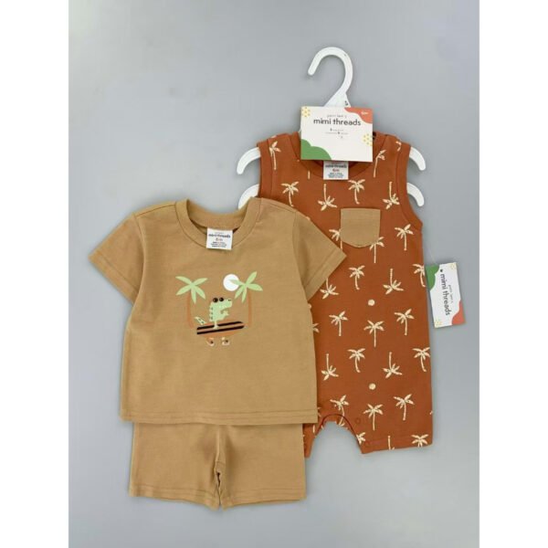 Set 3in1 Romper Motif Karakter Bahan Premium Import Untuk Anak Laki Laki Usia Newborn Sampai 18 Bulan - Gambar 7