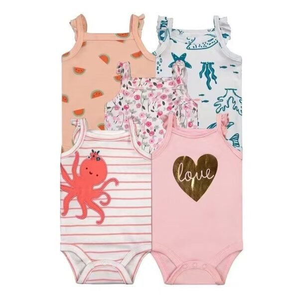 Set Bodysuit Kutung 5IN1 Baby Girl dan Boy Bahan Katun Untuk Anak Laki-Laki dan Perempuan Usia Newborn Sampai 12 Bulan - Gambar 16