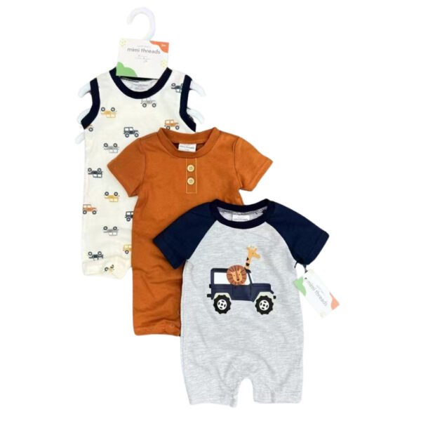 Baby Boy Set 3in1 Bodysuit Jumper Kutung Motif Karakter Premium Import Untuk Anak Laki Laki Usia 3-18 Bulan - Gambar 9