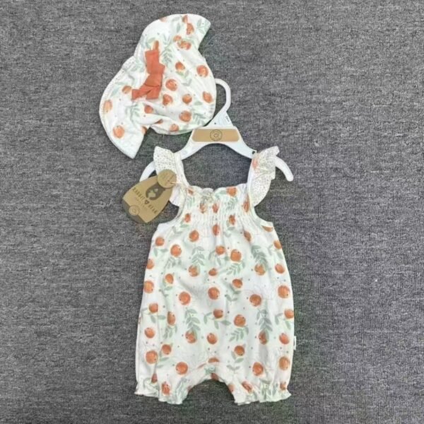 RB Bodysuit Kutung Dapat Topi 2in1 Premium Import Untuk Anak Usia 3 Bulan Sampai 9 Bulan - Gambar 9
