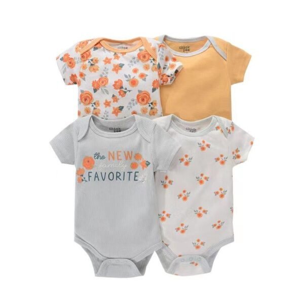 Bodysuit Set Baby Girl dan Baby Boy 4in1 Motif Karakter Premium Import Untuk Anak Usia Newborn Sampai 9 Bulan - Gambar 6