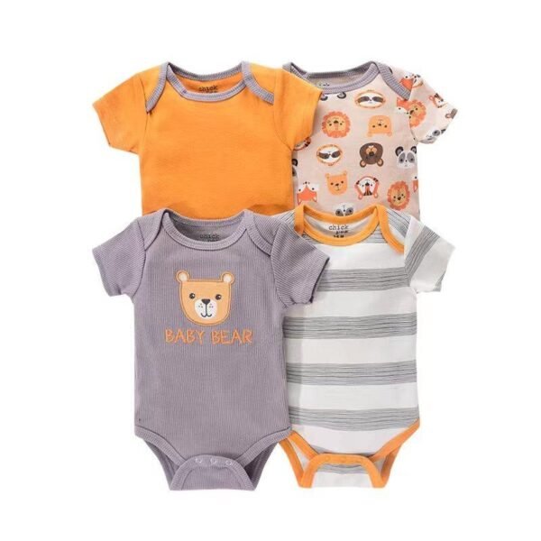 Bodysuit Set Baby Girl dan Baby Boy 4in1 Motif Karakter Premium Import Untuk Anak Usia Newborn Sampai 9 Bulan - Gambar 9
